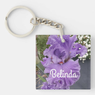 Porte-clefs Iris Irises Flore Violet Fleur Flore Clé Rin