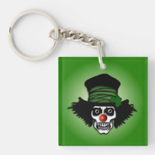 Porte-clefs Irish Skeleton Clown Green