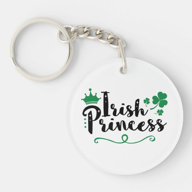 Porte-clefs Irlandaise Princesse femmes St Patrick's Day Scrip (Devant)