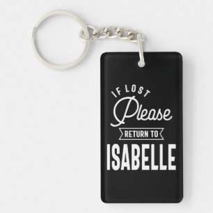 Porte-clefs Isabelle Nom personnel Anniversaire Cadeau