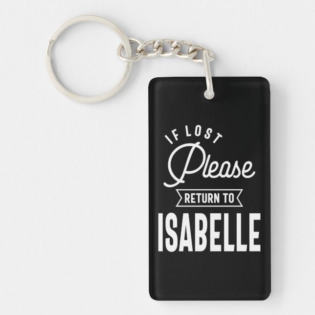 Porte-clefs Isabelle Nom personnel Anniversaire Cadeau (Devant)