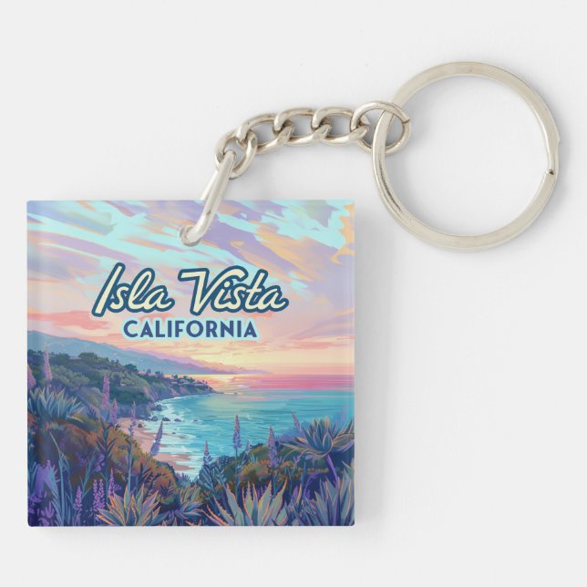 Porte-clefs Isla Vista Californie Père Noël Barbara Goleta Col (Dos)
