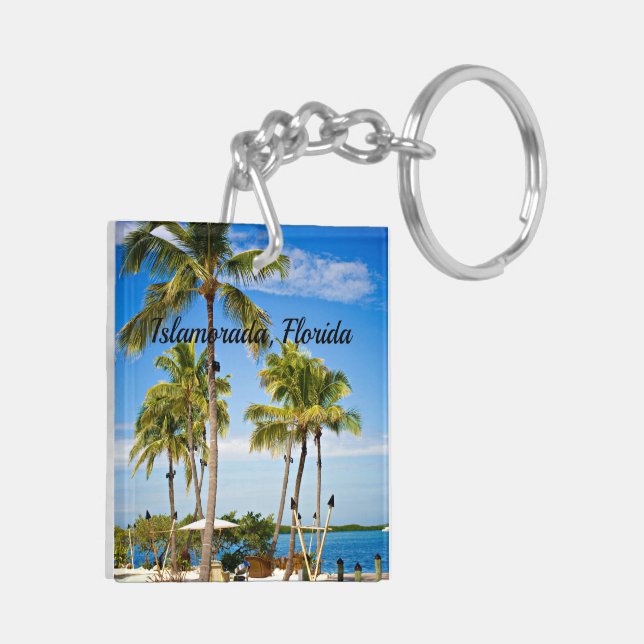 Porte-clefs Islamorada, Floride Palmiers (Dos gauche)