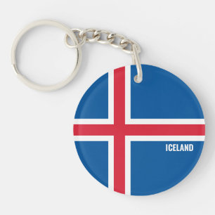 Porte-clefs Islande Drapeau charmant patriotique