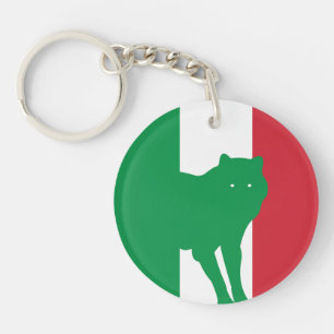 Porte-clefs Italie Wolf Italie drapeau animal national italien