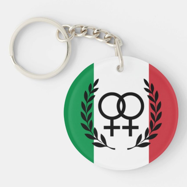 Porte-clefs italy Flag Sapphic arcylic Symbol  (Devant)