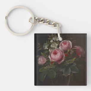 Porte-clefs J.L. Jensen - Roses et arbres Anemones dans un ...
