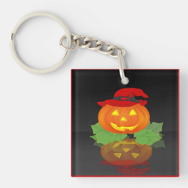Porte-clefs Jack-o'-lantern et sa réflexion - (Devant)