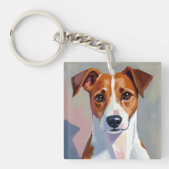 Porte-clefs Jack Russell Terrier | Dog Painting Pet (Devant)