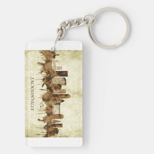 Porte-clefs Jacksonville Florida Cityscape (Dos)