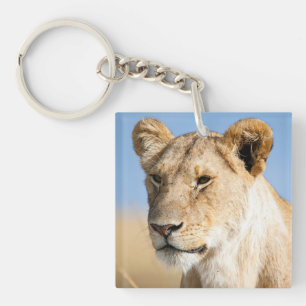 Porte-clefs J'adore Africa Portrait d'une lionne photo