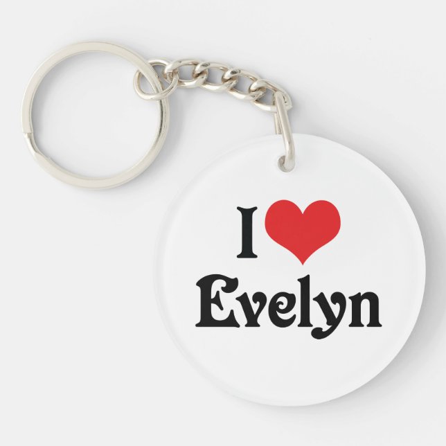 Porte-clefs J'adore Evelyn (Devant)