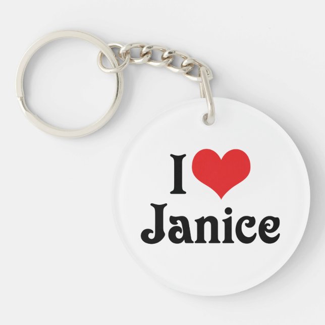 Porte-clefs J'adore Janice (Devant)