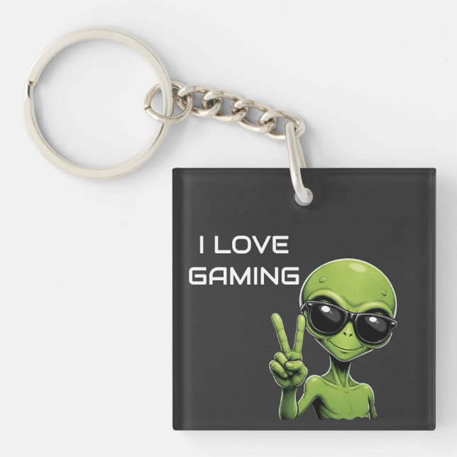 Porte-clefs J'adore le jeu vidéo (Devant)