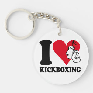 Porte-clefs J'adore le kickboxing