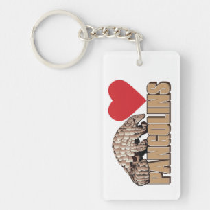 Porte-clefs J'adore les Pangolins - Sauvez les Pangolins