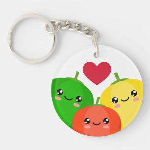 Porte-clefs J'adore les poivrons doux