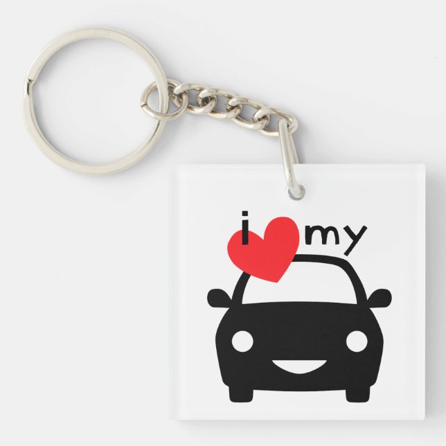 Porte-clefs J'adore ma voiture ! (Devant)