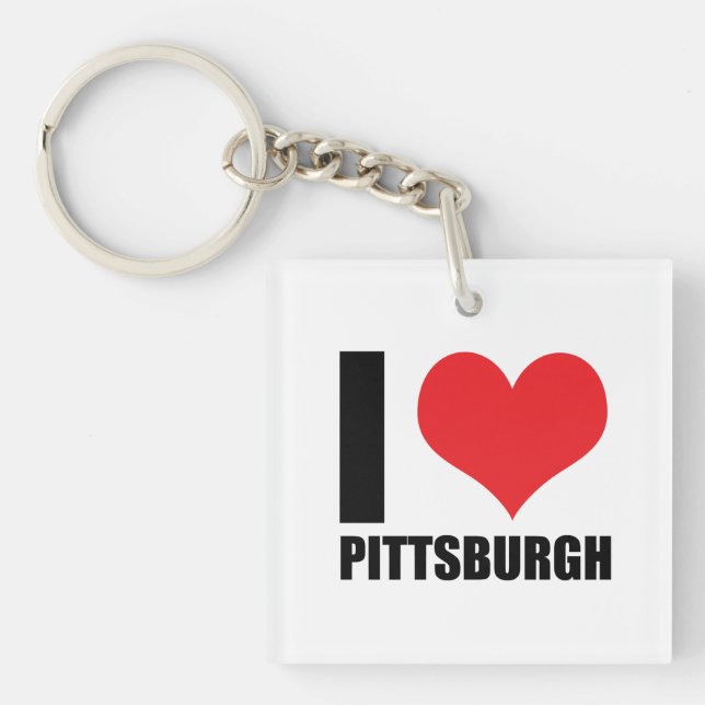 Porte-clefs J'adore Pittsburg  (Devant)