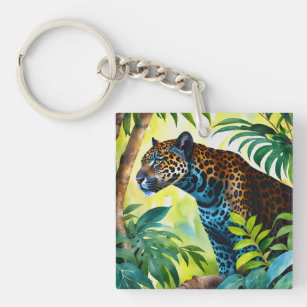 Porte-clefs Jaguar Forêt Botanique Jungle