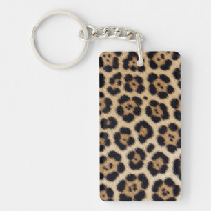 Porte-clefs jaguar léopard texture fourrure peau cuir animal p