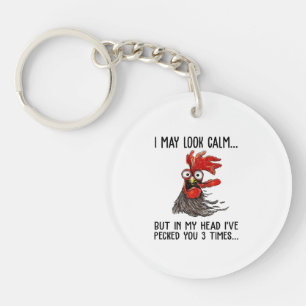 Porte-clefs J'Ai L'Air Calme Mais Dans Ma Tête Je T'Ai Choisi