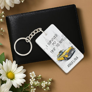 Porte-clefs J'ai Survécu à Mon Voyage à Nyc (Texte Personnalis