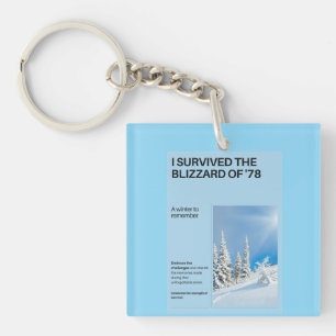 Porte-clefs J'ai survécu au Blizzard de '78