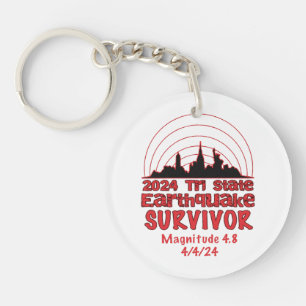 Porte-clefs J'ai survécu au tremblement de terre de NYC Tri St