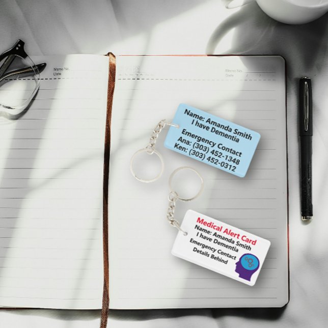 Porte-clefs J'ai une alerte Médicale de démence (Créateur téléchargé)