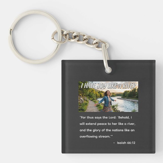 Porte-clefs J'ai une joie comme un fleuve (Devant)