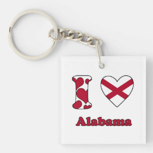 Porte-clefs J'aime Alabama