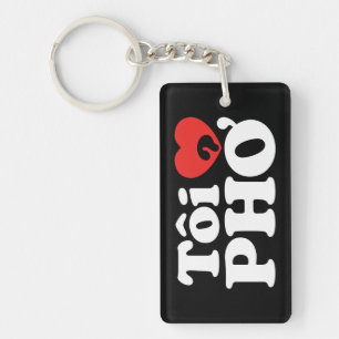 Porte-clefs J'aime (Amour) Pho (Tôi ❤ PHỞ) Langue vietnamienne