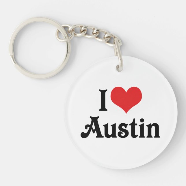 Porte-clefs J'aime Austin (Devant)