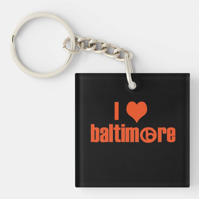 Porte-clefs J'aime Baltimore (Devant)
