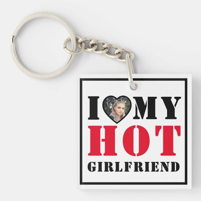 Porte-clefs J'Aime Chaud Ma Petite Amie (Devant)