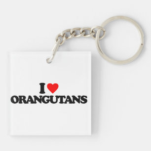 PORTE-CLEFS J'AIME DES ORANGS-OUTANS