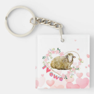 Porte-clefs J'aime Ewe