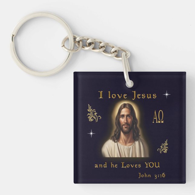 Porte-clefs J'aime Jésus (Devant)