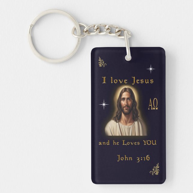 Porte-clefs J'aime Jésus (Devant)