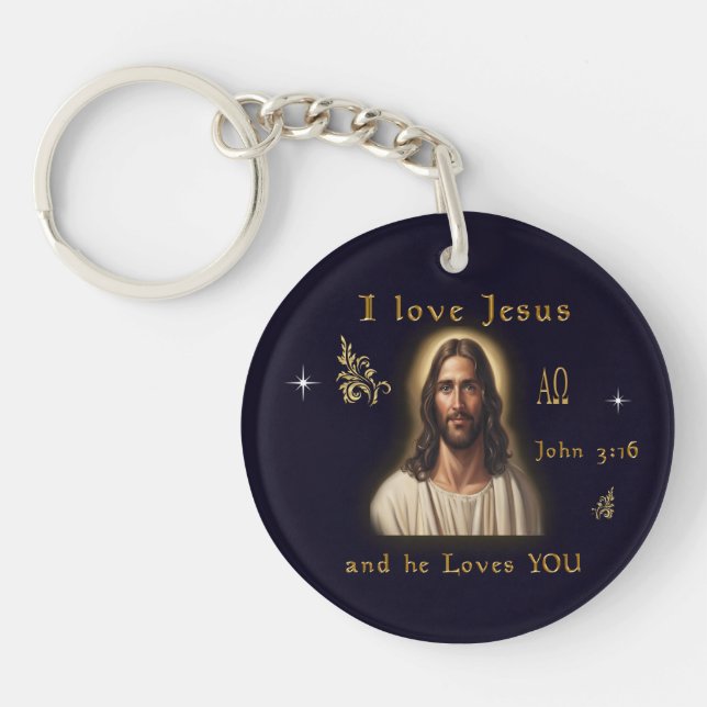 Porte-clefs J'aime Jésus (Devant)