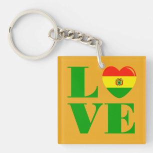 Porte-clefs J'aime la Bolivie