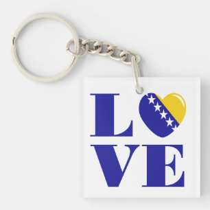 Porte-clefs J'aime la Bosnie