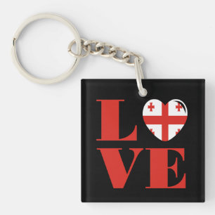 Porte-clefs J'aime la Géorgie