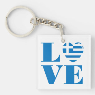 Porte-clefs J'aime la Grèce