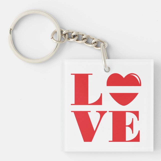 Porte-clefs J'aime la Lettonie (Devant)