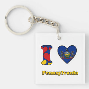 Porte-clefs J'aime la Pennsylvanie