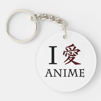 Porte-clefs J'aime l'Anime