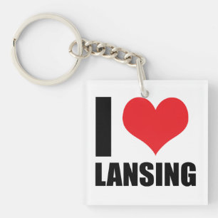 Porte-clefs J'aime Lansing