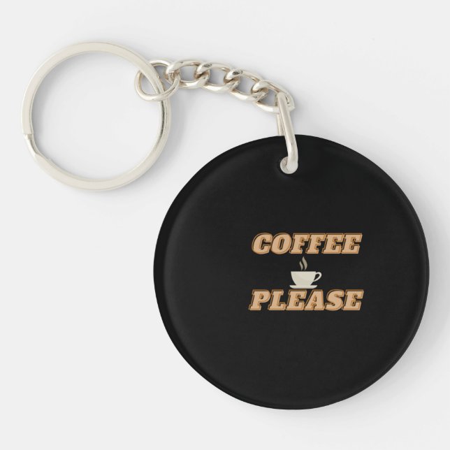 Porte-clefs j'aime le café (Devant)